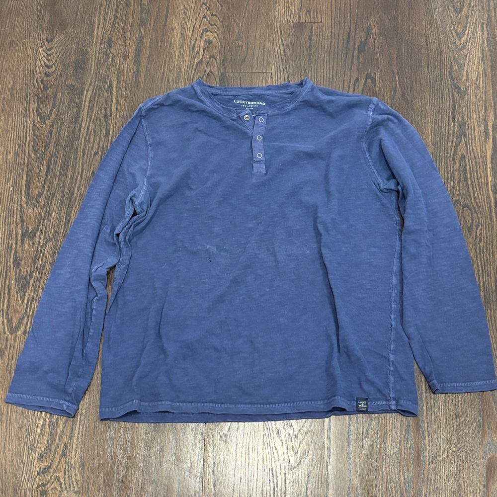 Lucky Brand Men's Long Sleeve Henley Size Large